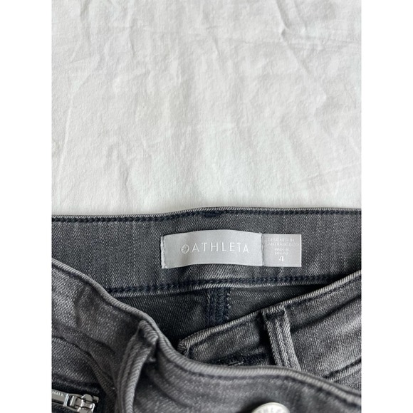 Athleta Skinny Grey Charcoal Wash Sculptek Jeans Size 4 Stretchy Denim Essential - Picture 3 of 10
